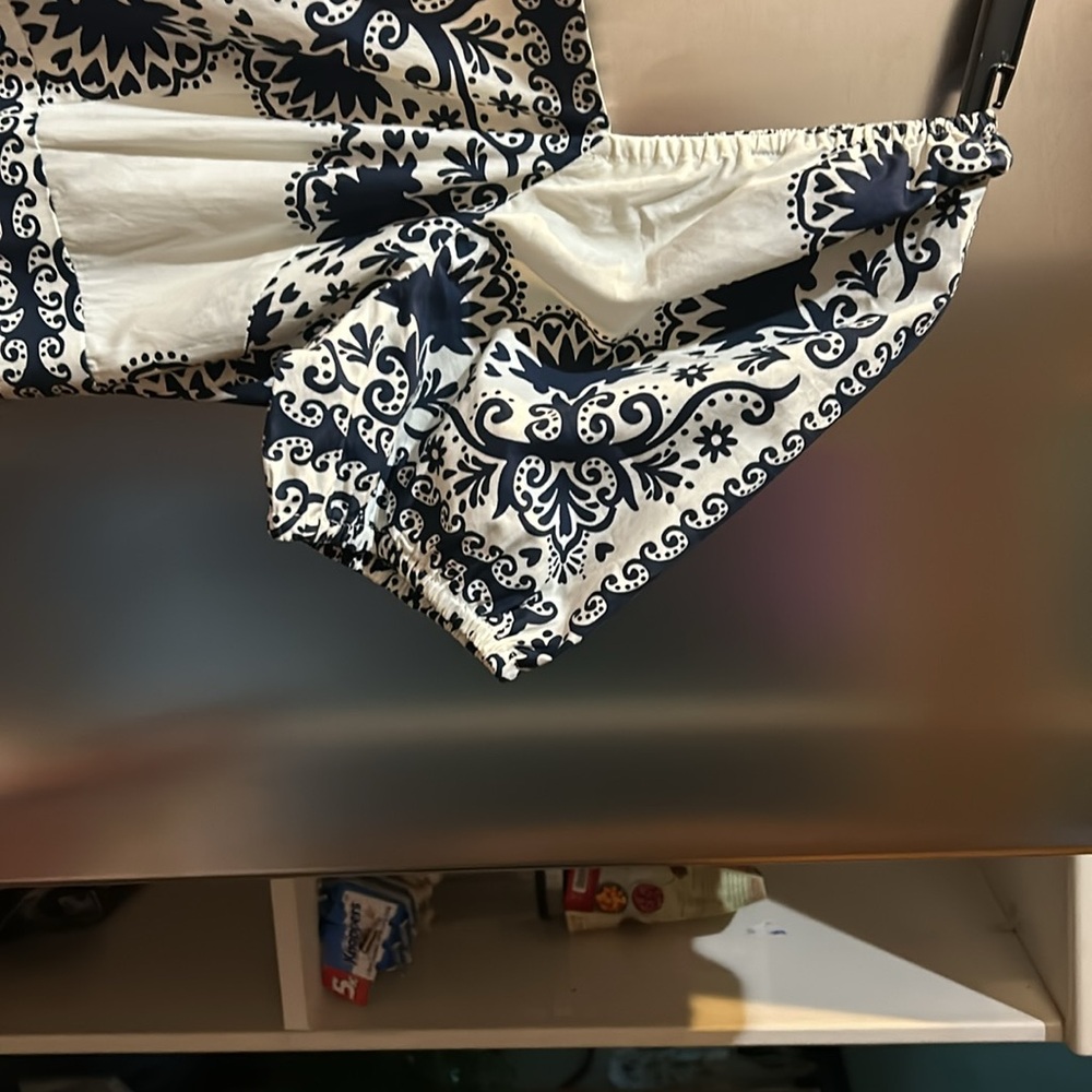 Boden Ink Blue and White Midi Dress - Picture 3 of 8